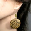 Boucles d'oreilles bois artisanales