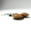 Boucles d'oreilles bois artisanales. Argent 925