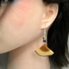 Boucles d'oreilles bois artisanales. Argent 925
