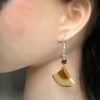 Boucles d'oreilles bois artisanales. Argent 925