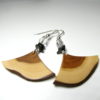 Boucles d'oreilles bois artisanales. Argent 925