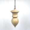 Pendule de radiesthésie artisanal, tourné en bois de Houx