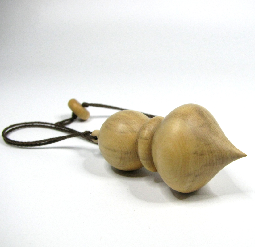 Pendule de radiesthésie artisanal, tourné en bois de Buis
