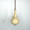 Pendule de radiesthésie artisanal, tourné en bois de Houx