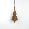 Pendule de radiesthésie artisanal, tourné en bois d'Orme