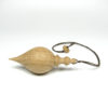 Pendule de radiesthésie artisanal, tourné en bois de Chêne