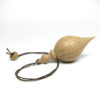 Pendule de radiesthésie artisanal, tourné en bois de Chêne