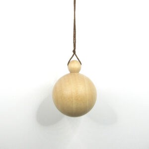 Pendule de radiesthésie artisanal, tourné en bois de Bouleau.
